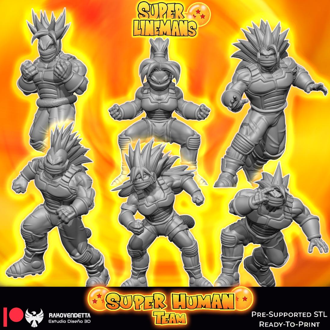 Rakovendetta Estudio Super Human Fantasy Football Team