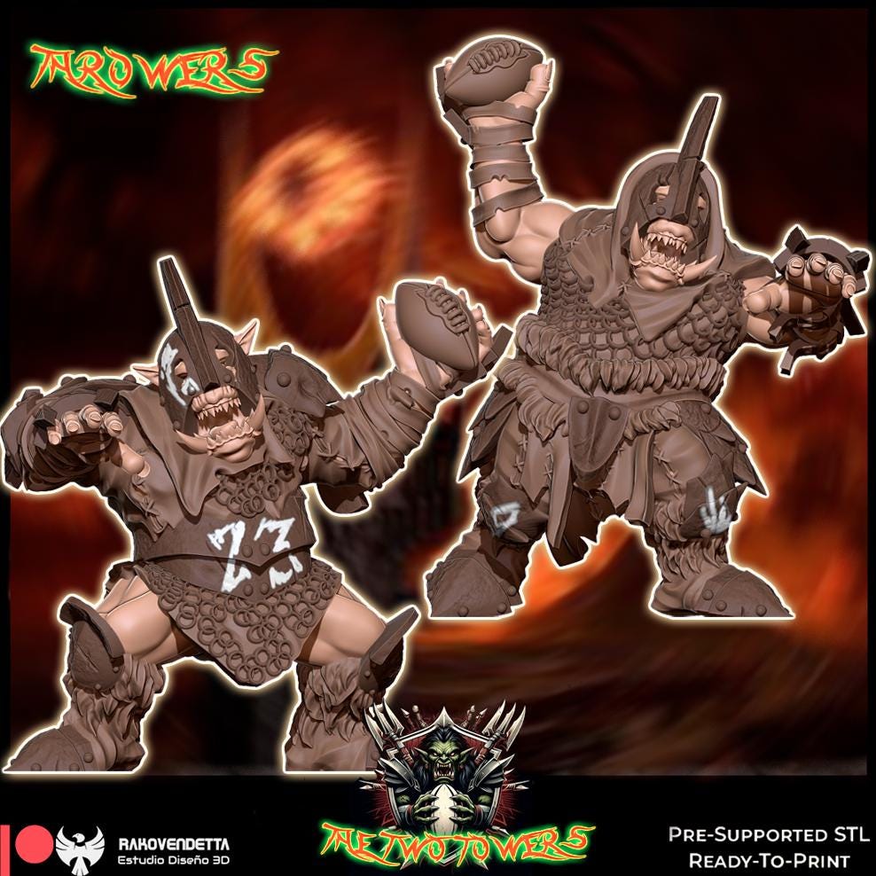 Rakovendetta Two Towers Orc Fantasy Football Team